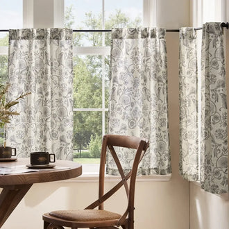 
                    
                      Vintage Symmetrical Vine & Floral Pattern Kitchen Curtains - Jinchan Home
                    
                  