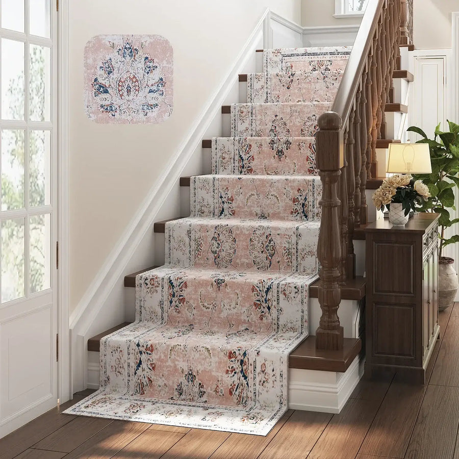 Vintage Medallion Floral Rug - Jinchan Home