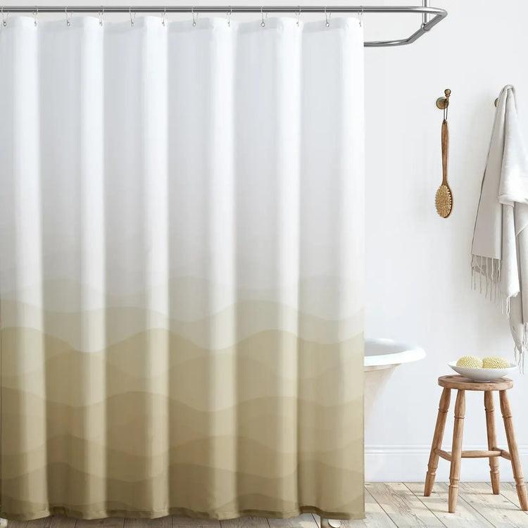 Soft Ombre Ripple Shower Curtain - Jinchan Home