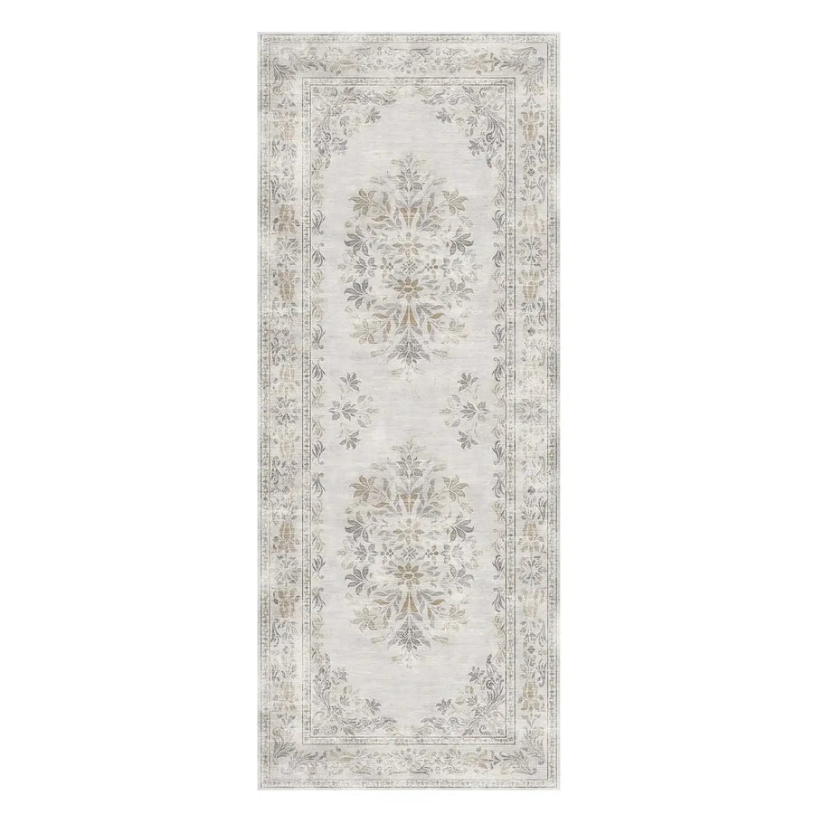 Soft Vintage Acanthus Floral Scrollwork Rug - Jinchan Home
