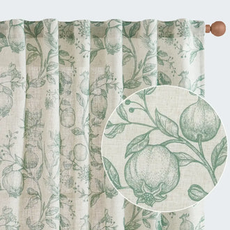 
                    
                      Vintage Pomegranate Botanical Curtains - Jinchan Home
                    
                  