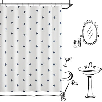 
                    
                      Minimalist Cross Pattern Shower Curtain - Jinchan Home
                    
                  