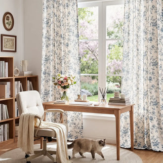 
                    
                      Amelie Floral Linen Blend Curtains - Jinchan Home
                    
                  
