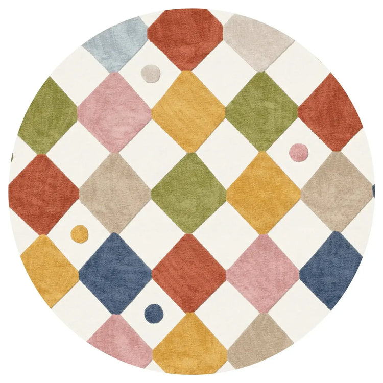 Candy Bean Diamond Rug - Jinchan Home
