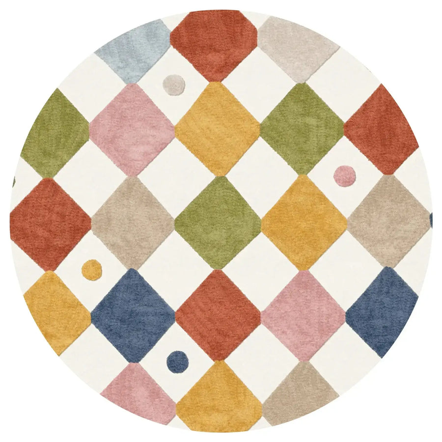 Candy Bean Diamond Rug - Jinchan Home