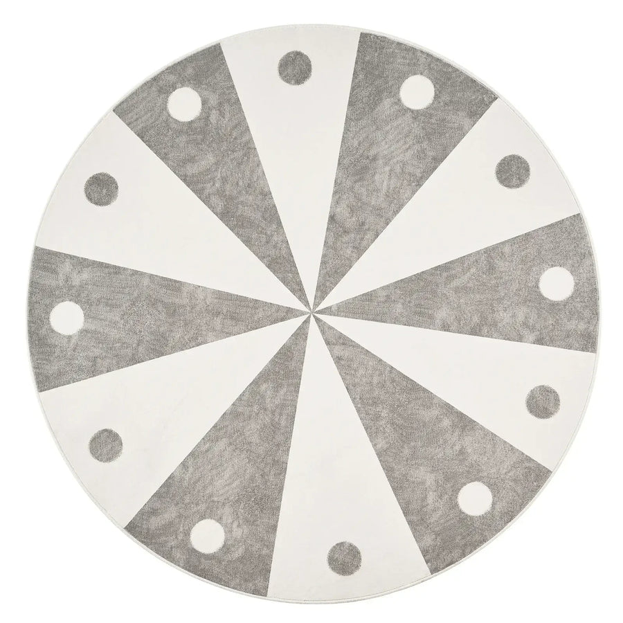 Cheerful Circle Carousel Throw Rug - Jinchan Home