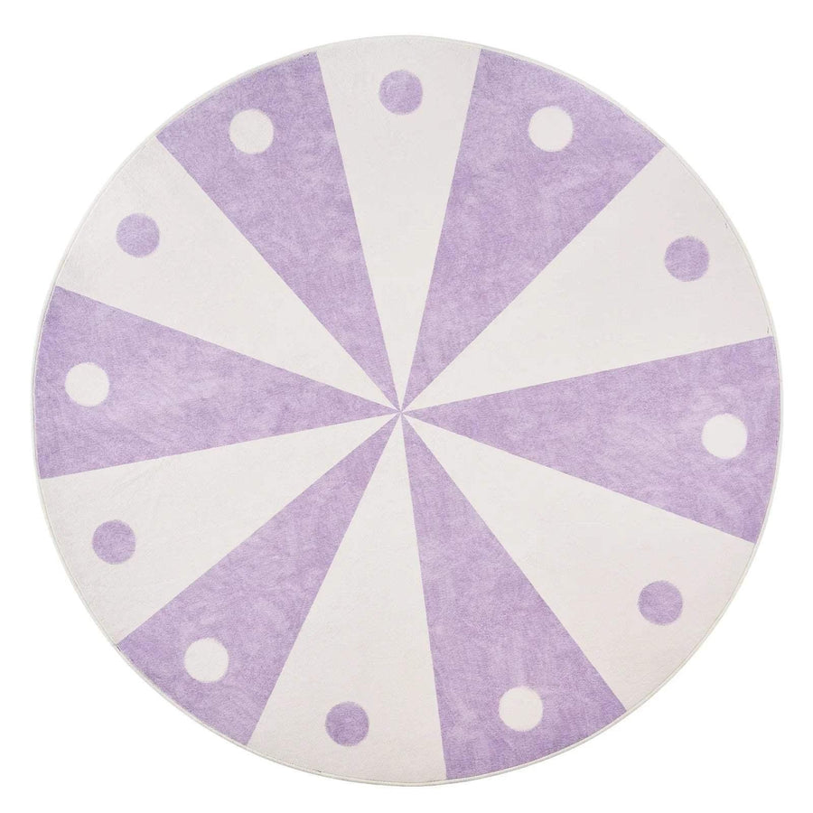 Cheerful Circle Carousel Throw Rug - Jinchan Home