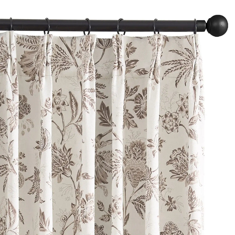 Floral Vine Pleated Korean Style Curtains - Jinchan Home
