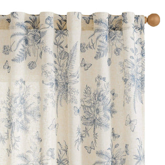 
                    
                      Butterfly Blossom Print Linen-Blend 3-in-1 Curtains - Jinchan Home
                    
                  