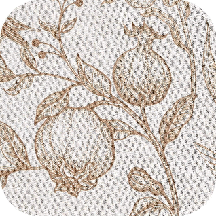 Pomegranate Botanical Linen Curtains - Jinchan Home