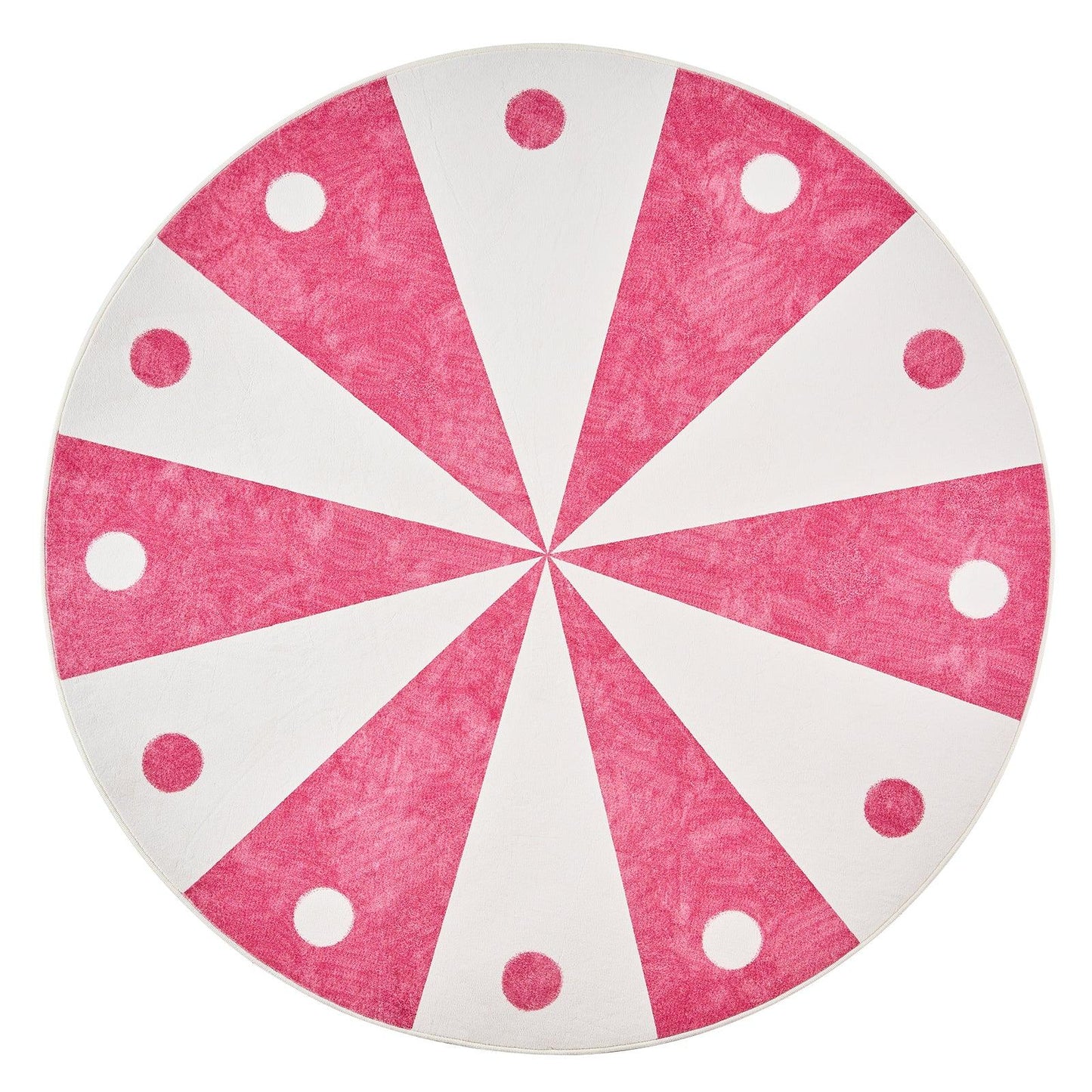 Cheerful Circle Carousel Throw Rug - Jinchan Home