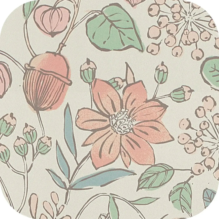 Botanical Sketch Floral Curtains - Jinchan Home