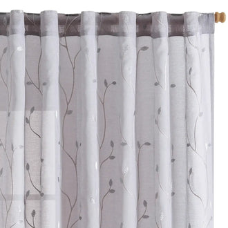 
                    
                      Leaf Embroidered Semi Sheers Curtains - Jinchan Home
                    
                  