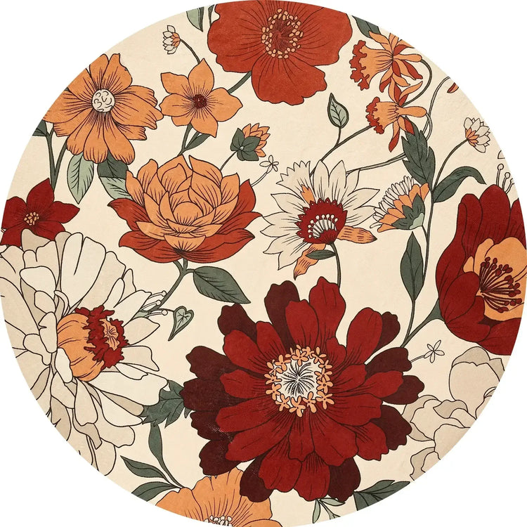Vintage Floral Area Rug - Jinchan Home