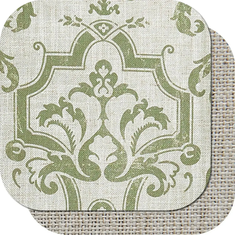Linen Damask Medallion Valance - Jinchan Home
