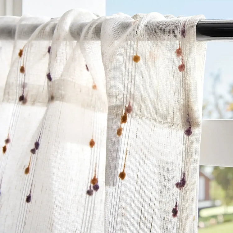 Semi Sheer Kitchen Curtains - Jinchan Home
