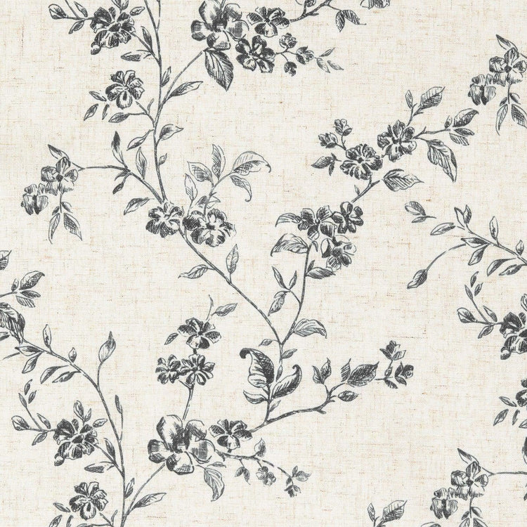 Vintage Vine Floral Sheer Tie-Top Kitchen Curtains - Jinchan Home