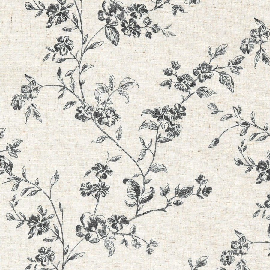 Vintage Vine Floral Sheer Tie-Top Kitchen Curtains - Jinchan Home