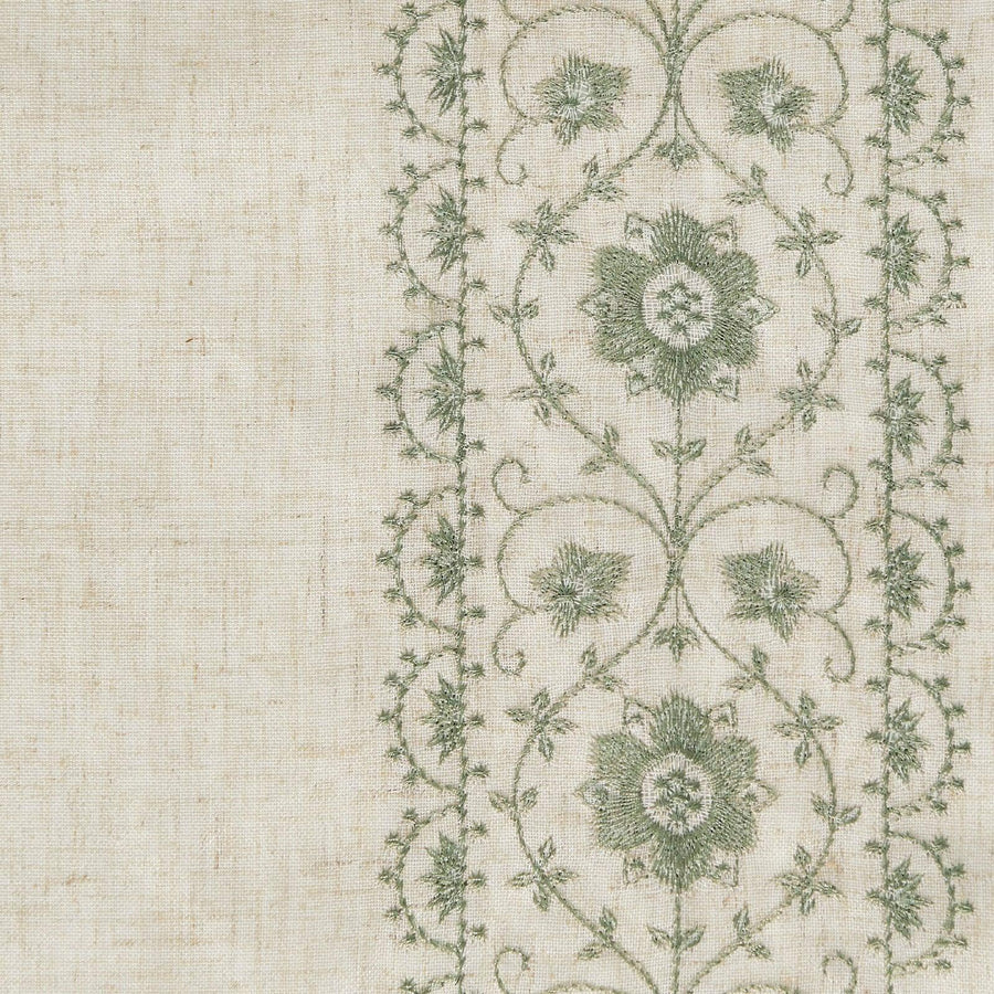 Floral Embroidered Linen Blend Kitchen Curtains - Jinchan Home