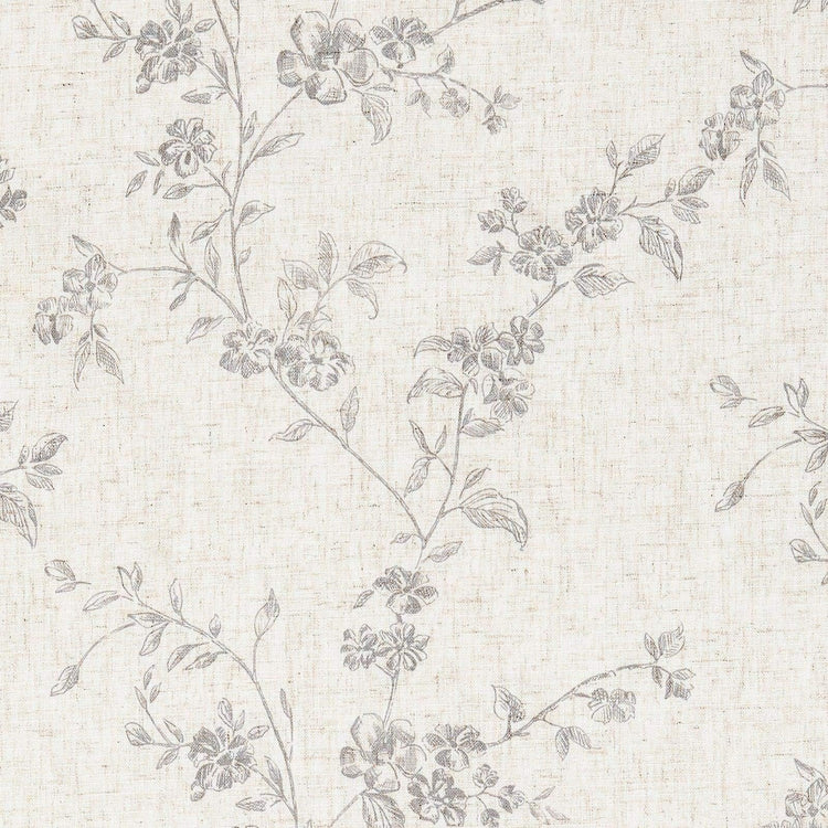 Vintage Vine Floral Sheer Tie-Top Kitchen Curtains - Jinchan Home