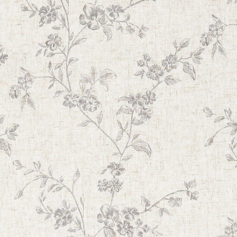 Vintage Vine Floral Sheer Tie-Top Kitchen Curtains - Jinchan Home
