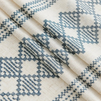
                    
                      Embroidered Boho Ikat Geometric Curtains - Jinchan Home
                    
                  