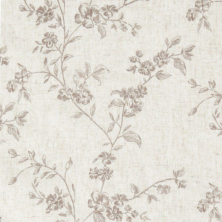 Vintage Vine Floral Sheer Tie-Top Kitchen Curtains - Jinchan Home