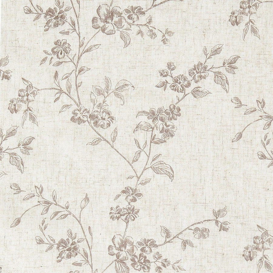 Vintage Vine Floral Sheer Tie-Top Kitchen Curtains - Jinchan Home