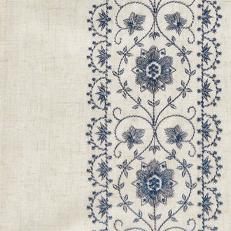 Floral Embroidered Linen Blend Kitchen Curtains - Jinchan Home