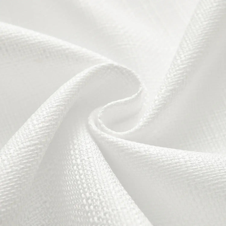 Solid Color Linen-Blend Grommet Kitchen Curtains - Jinchan Home