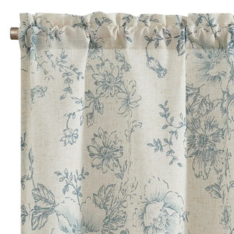 
                    
                      Vintage Line-Art Large Floral Rod Pocket Kitchen Curtains - Jinchan Home
                    
                  