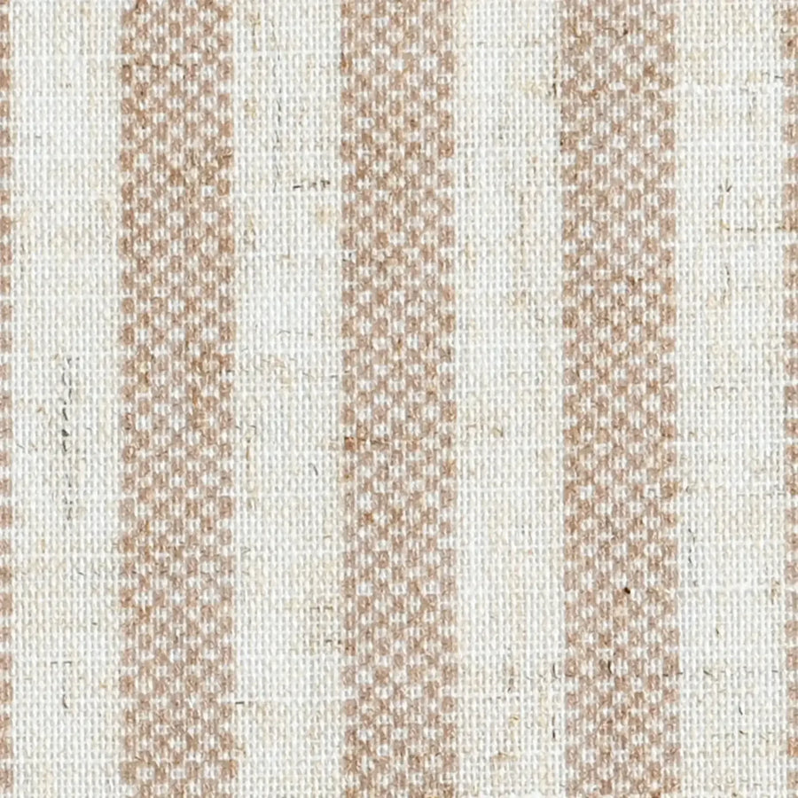 Tie Top Striped Linen Kitchen Curtains - Jinchan Home