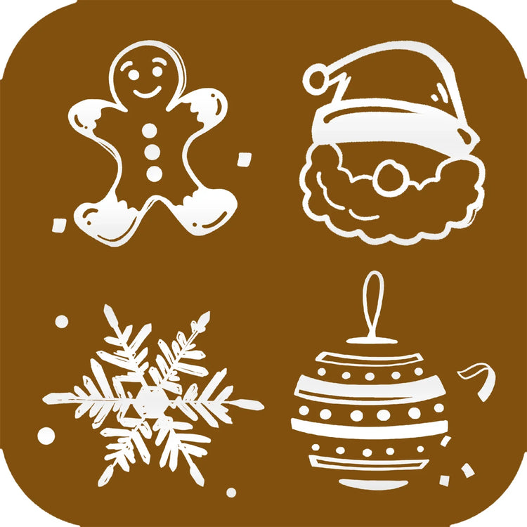 Gingerbread Man & Santa Christmas Motif Curtains - Jinchan Home