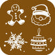 
                    
                      Gingerbread Man & Santa Christmas Motif Curtains - Jinchan Home
                    
                  