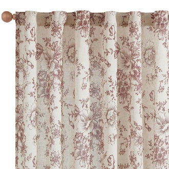
                    
                      Peony Print Linen Blend 3-in-1 Curtains - Jinchan Home
                    
                  