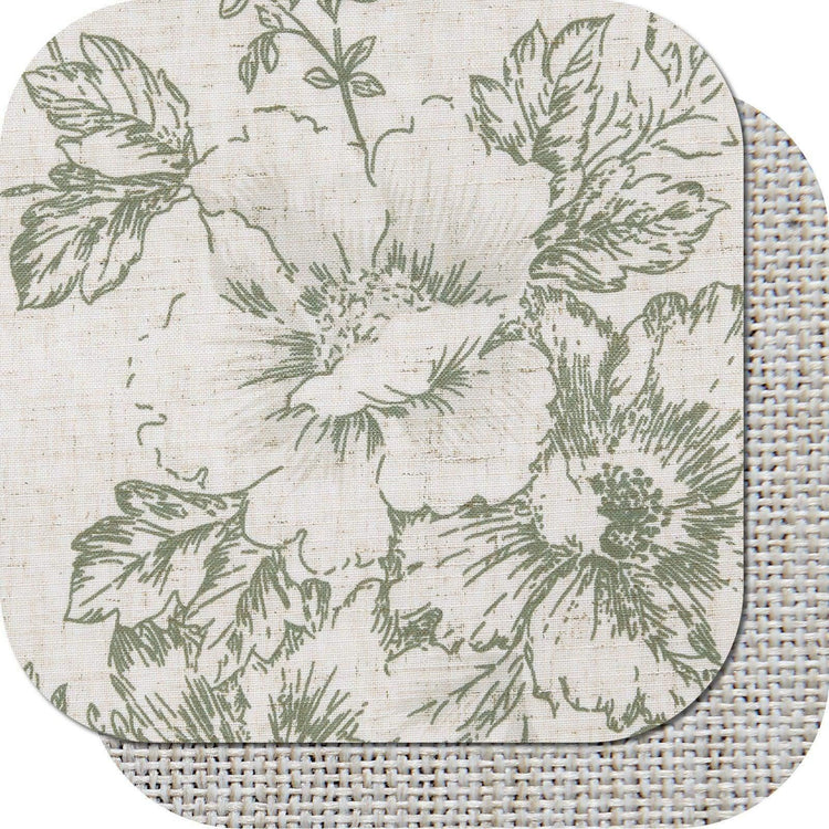 Vintage Peony Floral Linen Window Valance - Jinchan Home
