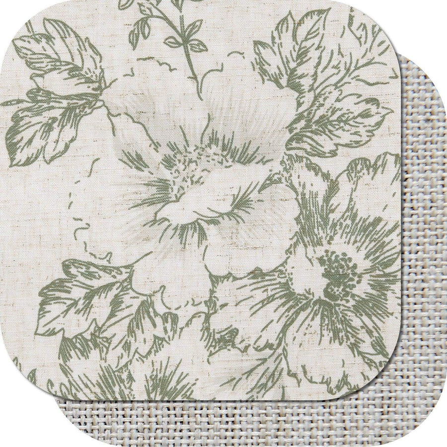 Vintage Peony Floral Linen Window Valance - Jinchan Home
