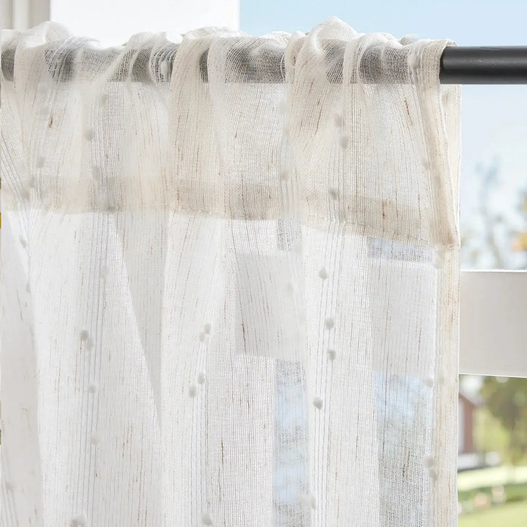 Semi Sheer Kitchen Curtains - Jinchan Home