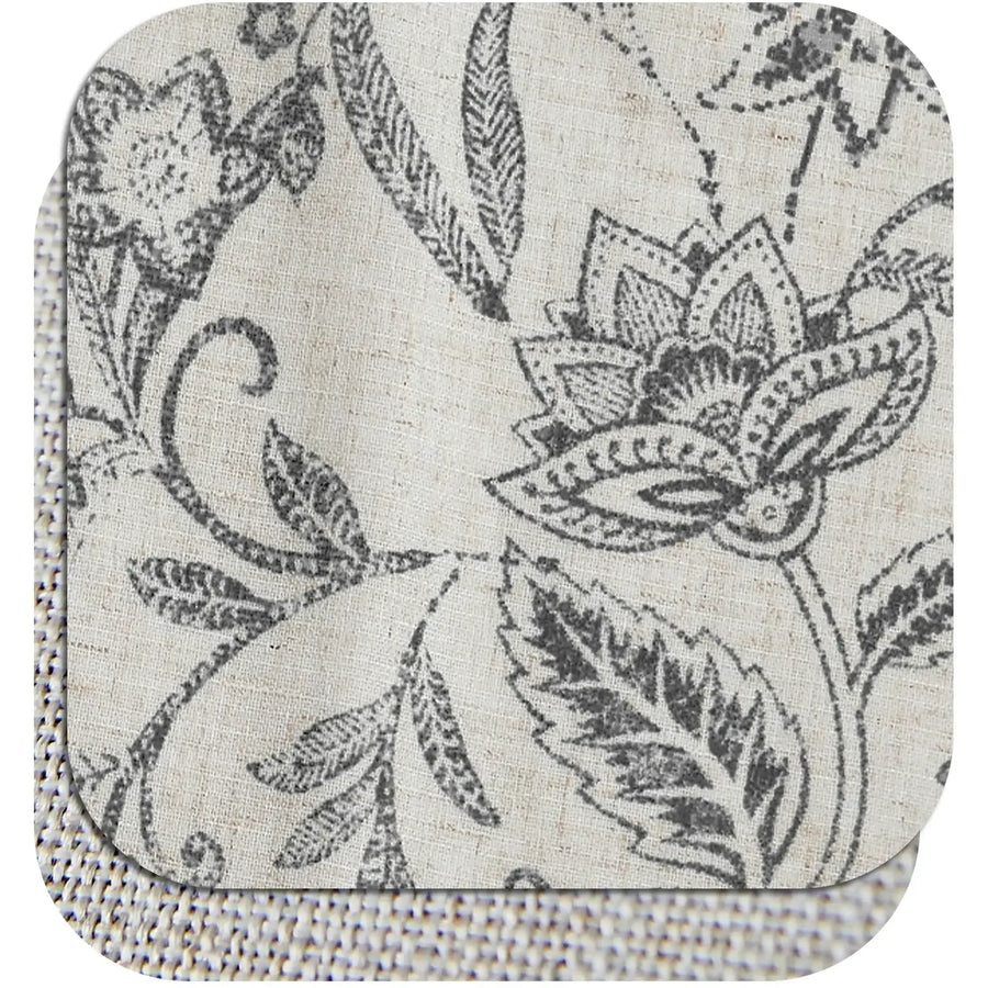 Vintage Botanical Scroll Double-Layer Valance - Jinchan Home