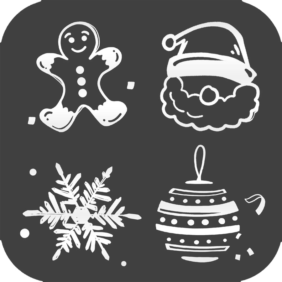 Gingerbread Man & Santa Christmas Motif Curtains - Jinchan Home