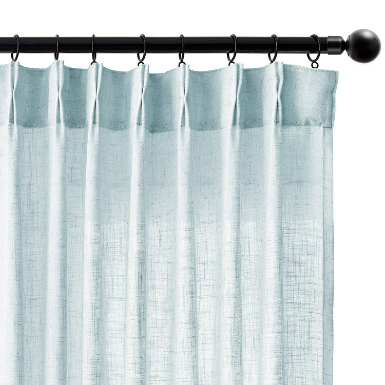 Pinch Pleat Linen Blend Curtains - Jinchan Home