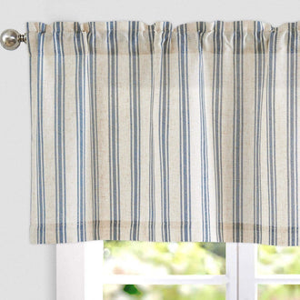 
                    
                      Twill Stripe Poly-Linen Rod-Pocket Valance - Jinchan Home
                    
                  