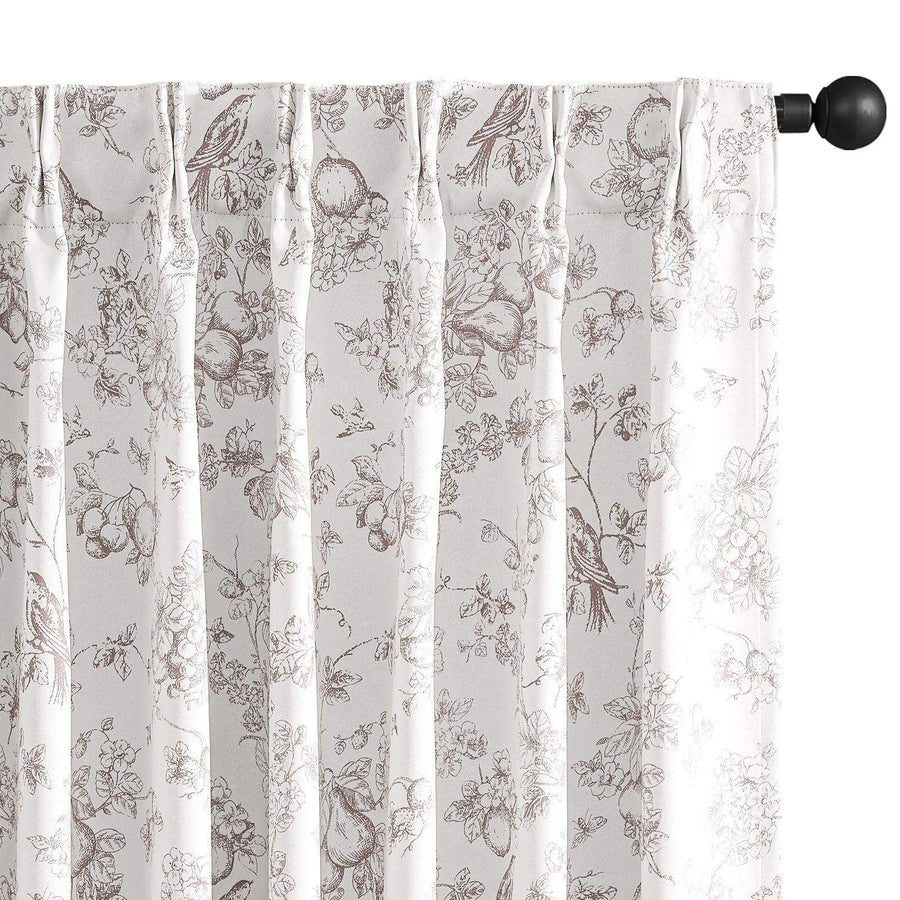 Botanical Birds Jouy Curtains - Jinchan Home