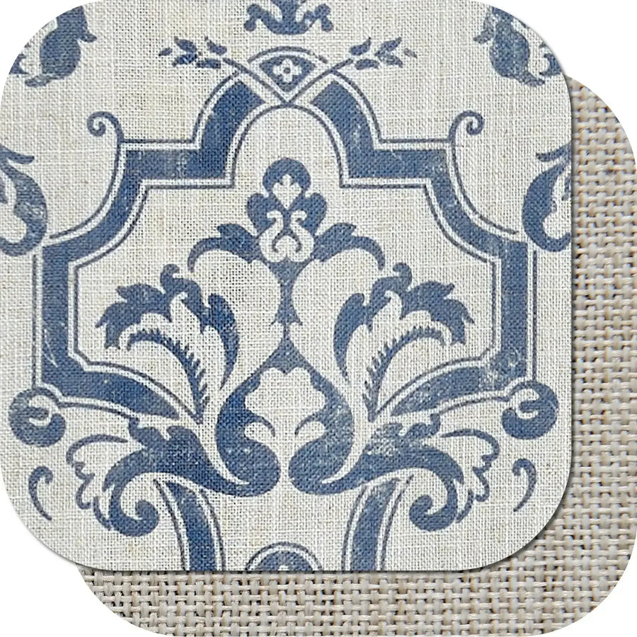 Linen Damask Medallion Valance - Jinchan Home