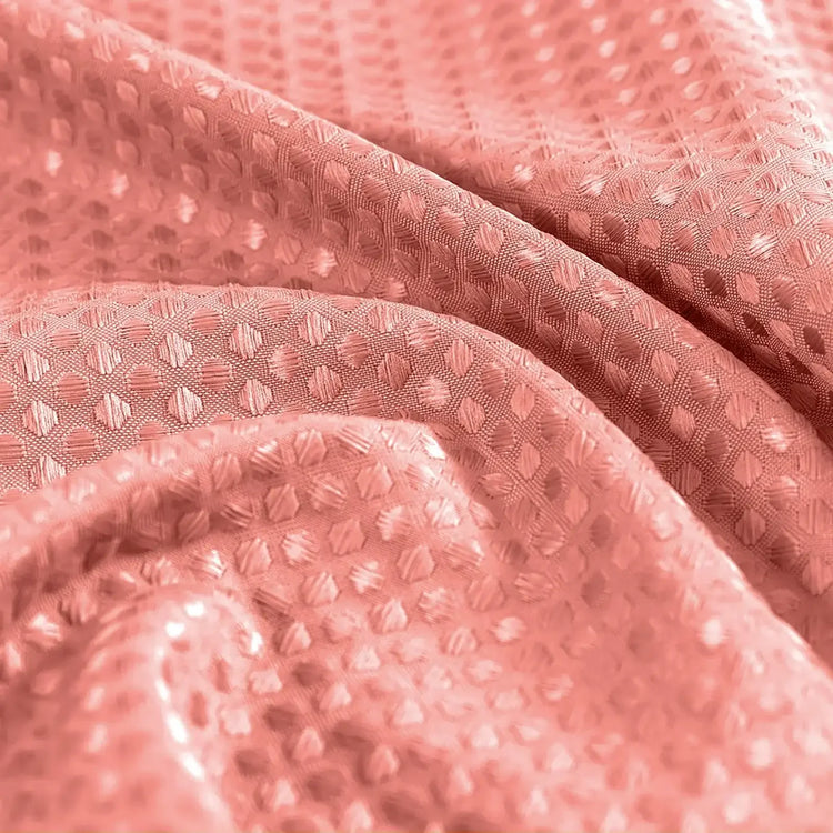 Solid Waffle Weave Rod-Pocket Valance - Jinchan Home