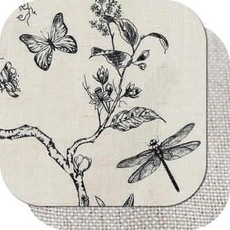 
                    
                      Botanical Butterfly Print Linen Valance - Jinchan Home
                    
                  