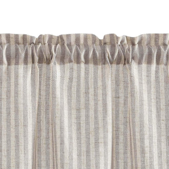 Colorful Striped Linen Wood Ear Edge Kitchen Curtains - Jinchan Home