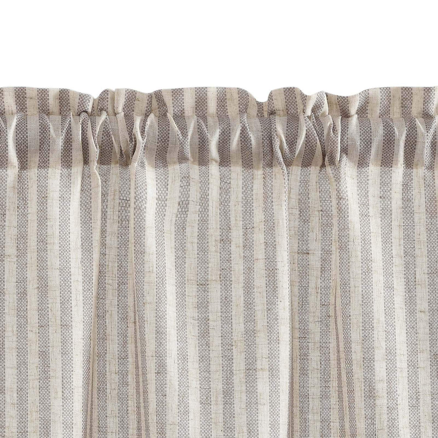 Colorful Striped Linen Wood Ear Edge Kitchen Curtains - Jinchan Home