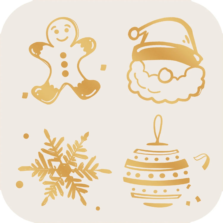 Gingerbread Man & Santa Christmas Motif Curtains - Jinchan Home